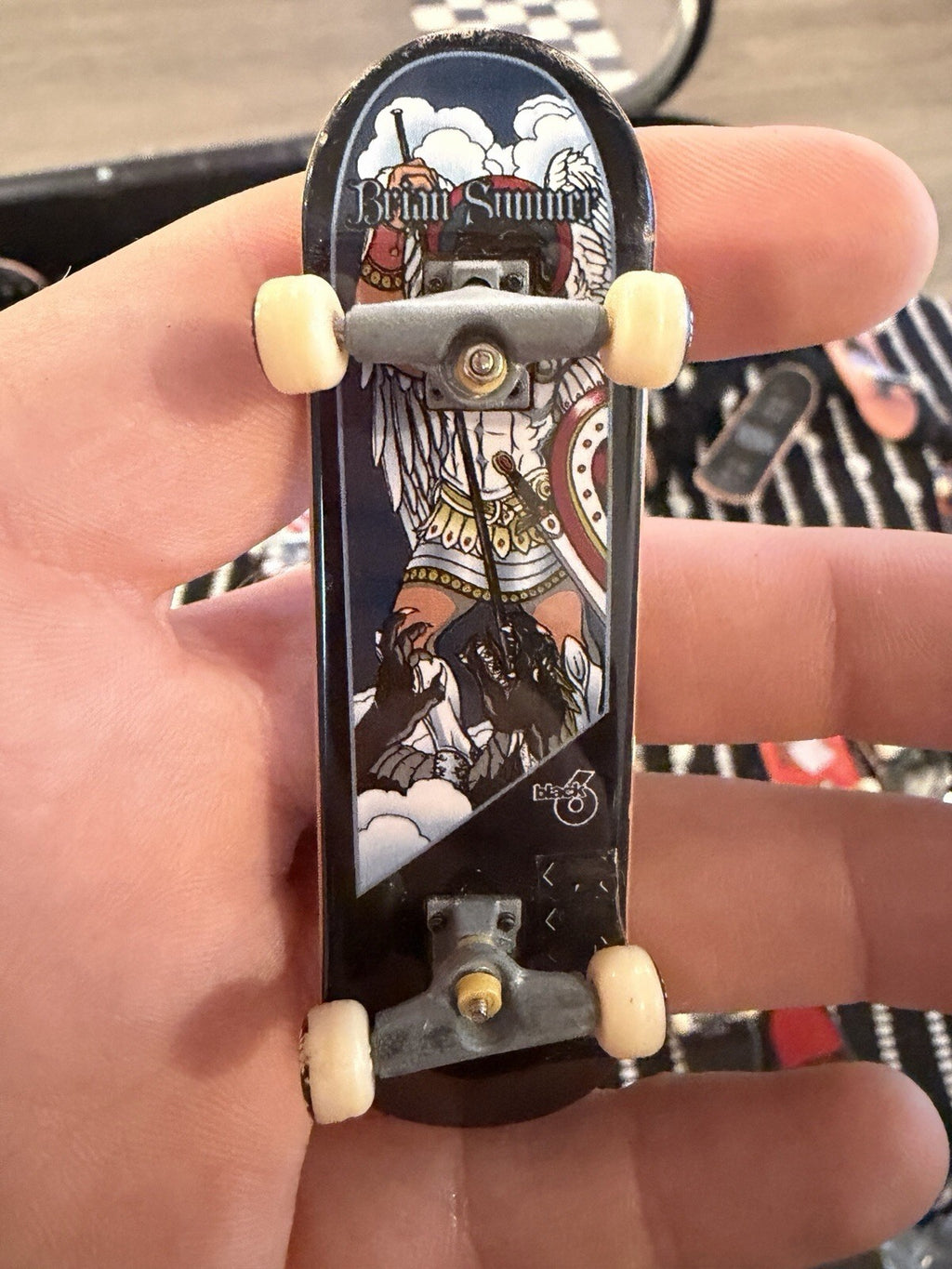 Brian Summer Black Tech Deck Skateboard With Birdhouse Wheels!