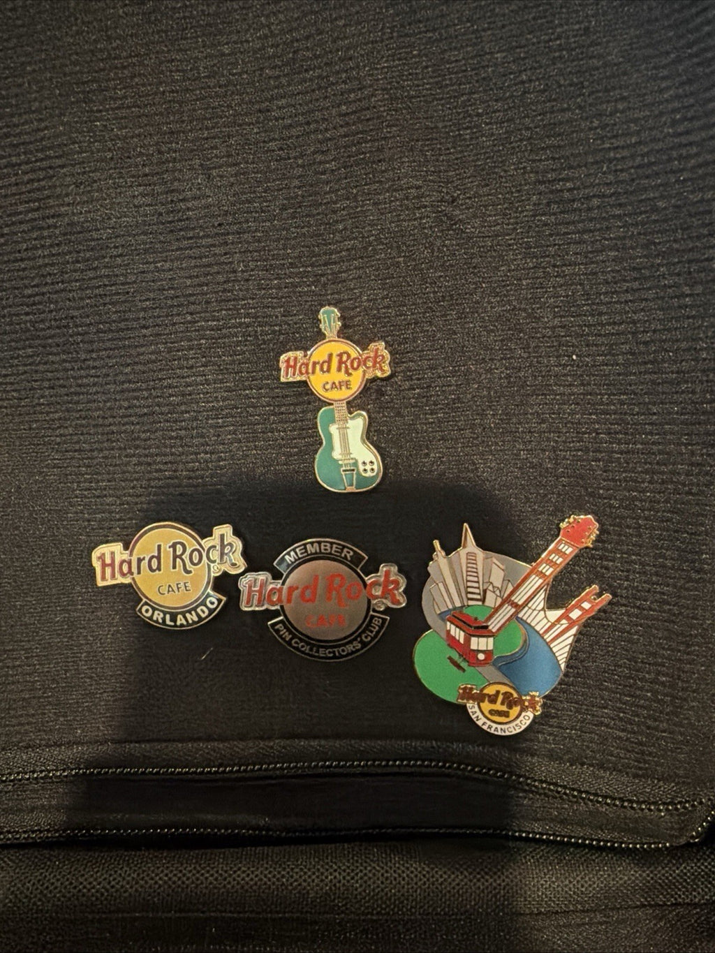 Hard Rock Cafe Pins- San Fran, Orlando, Collectors Club Guitar Pin