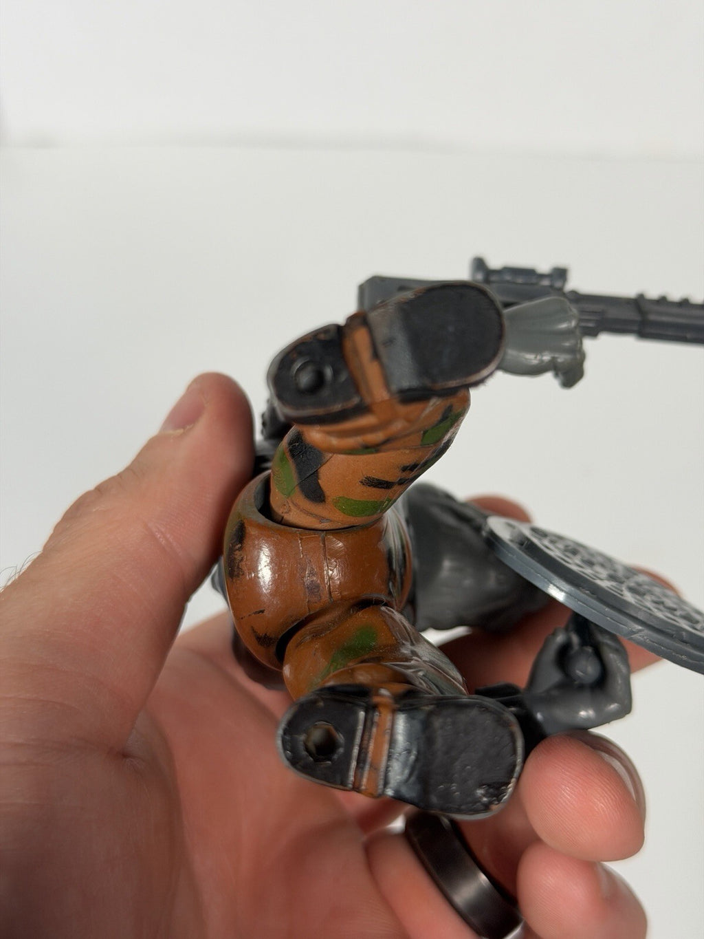 TMNT Rocksteady Figure with Gun & Shield Vintage 1988 Playmates