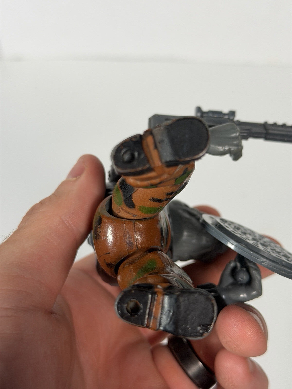 TMNT Rocksteady Figure with Gun & Shield Vintage 1988 Playmates
