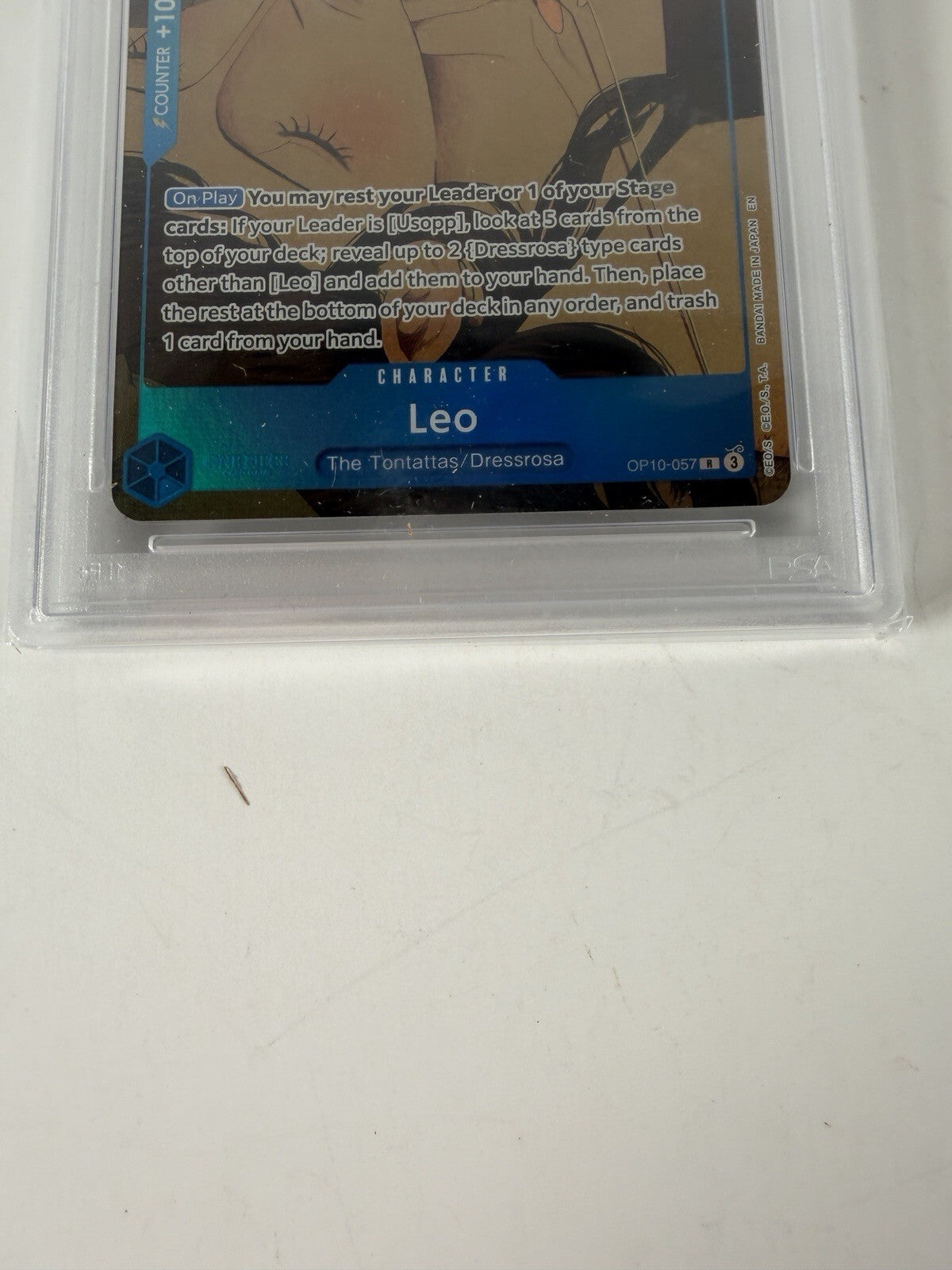 2025 ONE PIECE OP10-057 PREMIUM CARD COLLECTION VOL 1 LEO PROMO PSA 9