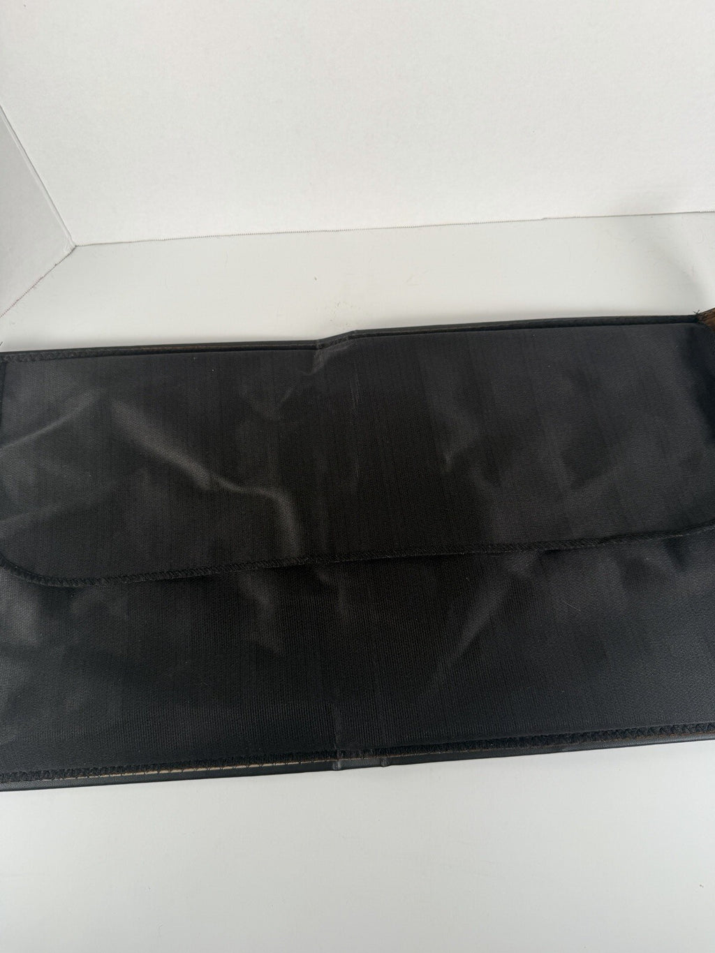 Black Faux Leather Collectible knife book holder with elastic loops