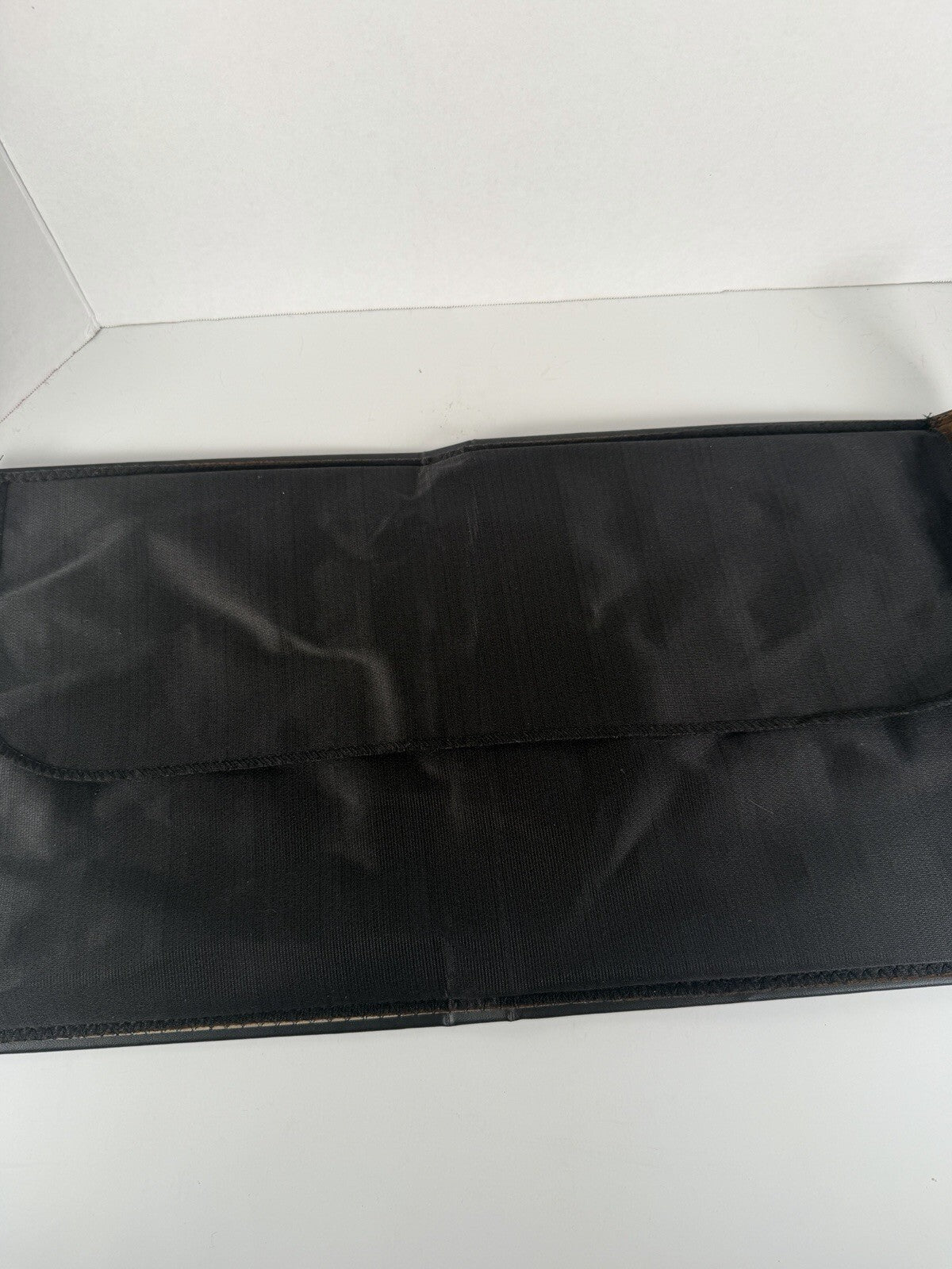 Black Faux Leather Collectible knife book holder with elastic loops