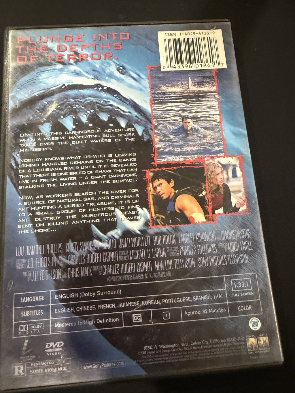 Red Water (2004, DVD) Kristy Swanson Loo Diamond Phillips Shark