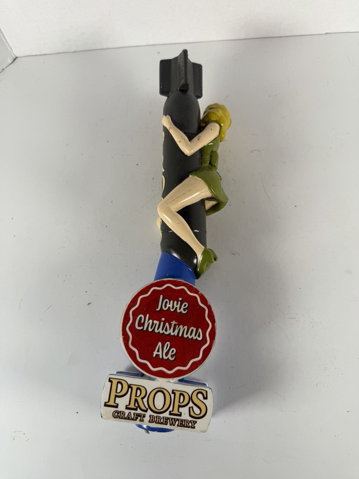 Rare Props Craft Brewery Jovie Christmas AleBeer Tap Handle Pin Up Girl