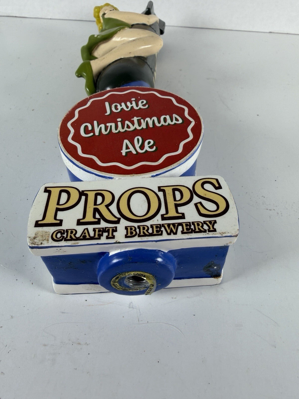 Rare Props Craft Brewery Jovie Christmas AleBeer Tap Handle Pin Up Girl