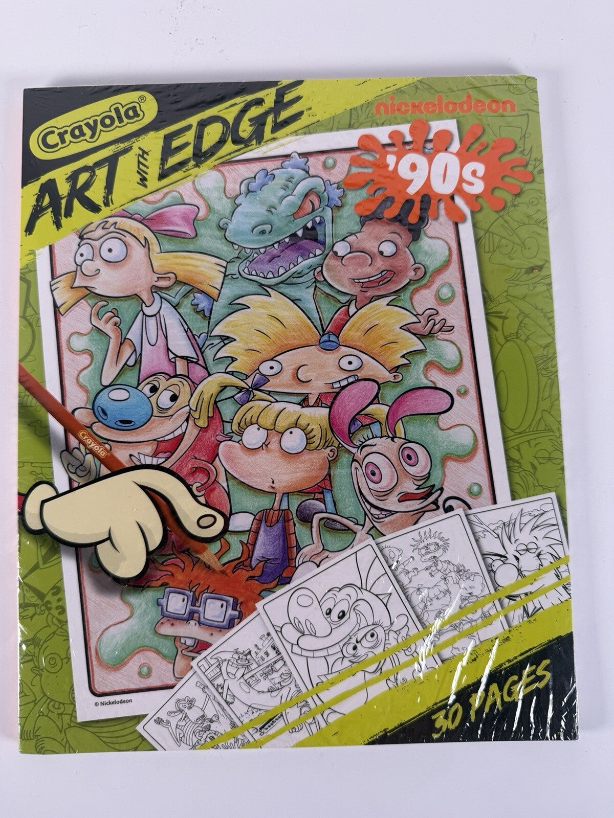 Crayola Nickelodeon Art with Edge Rugrats 90s cartoon coloring 30 pages book NEW