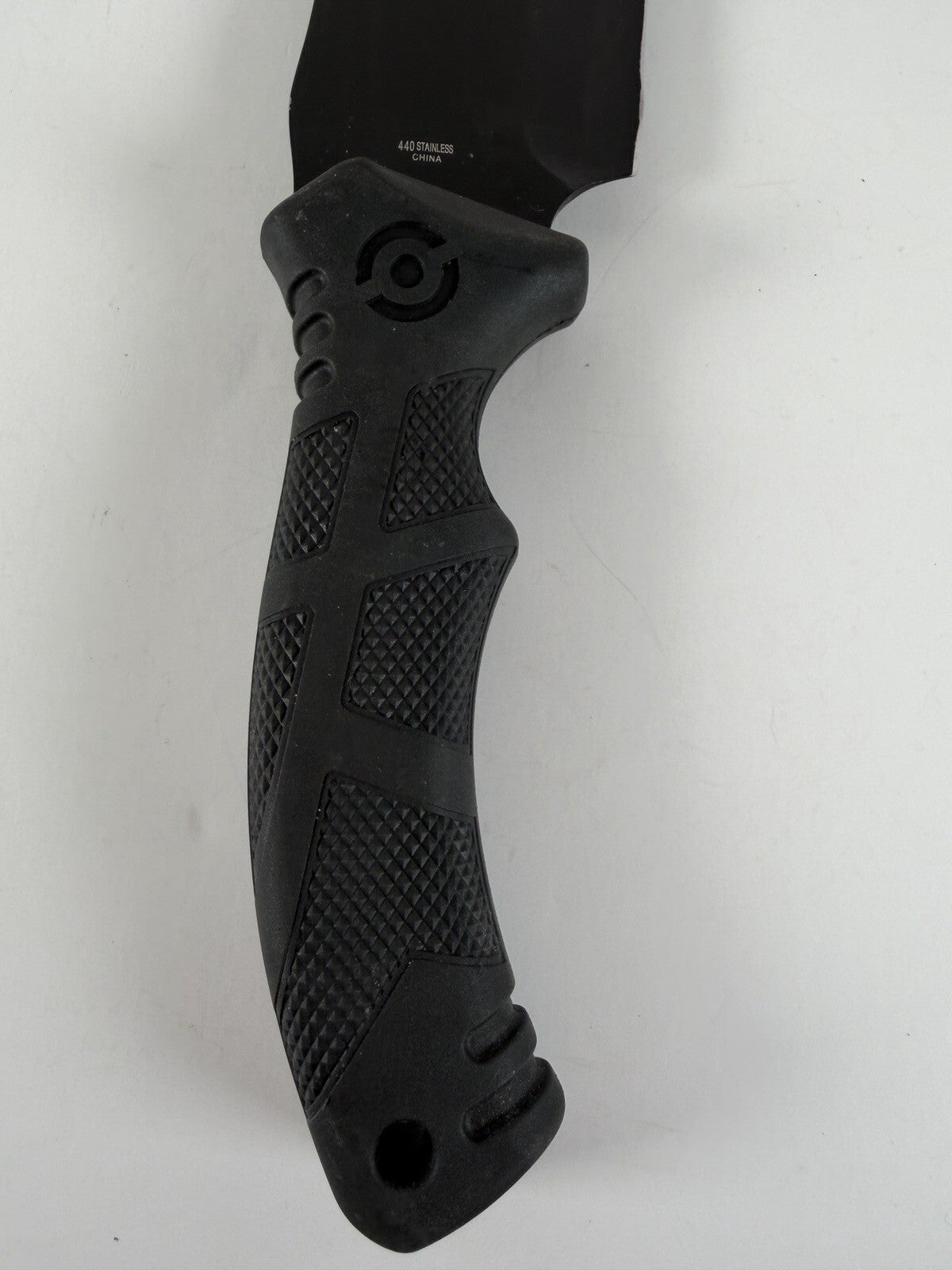 Fixed Blade Survival Knife Clip Point Combo Edge Serrated Spine Black…Snake Eye