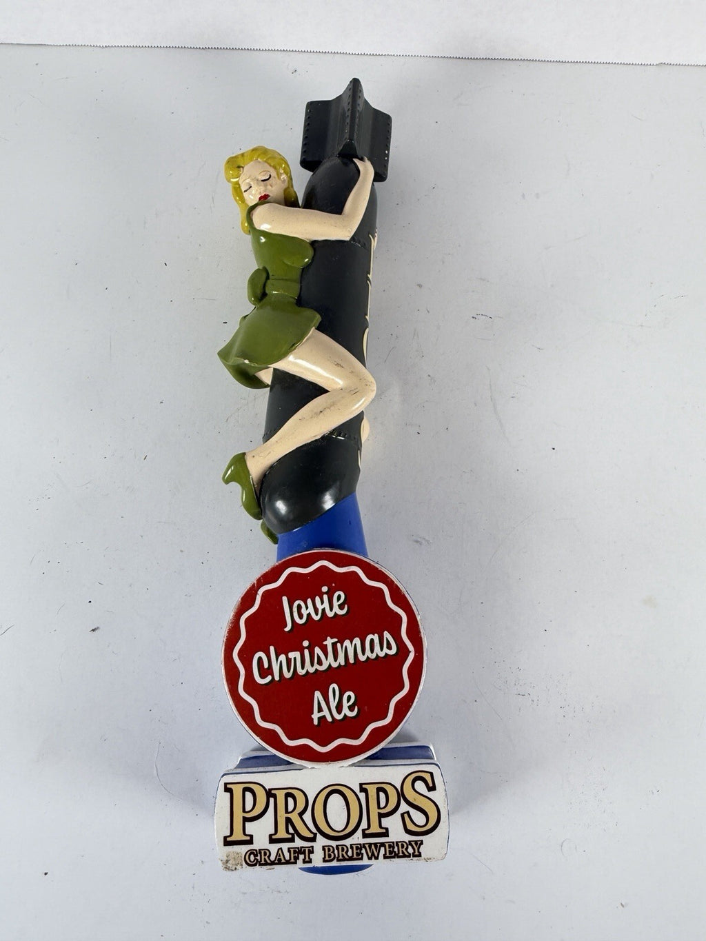 Rare Props Craft Brewery Jovie Christmas AleBeer Tap Handle Pin Up Girl