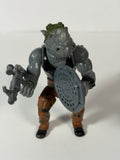TMNT Rocksteady Figure with Gun & Shield Vintage 1988 Playmates