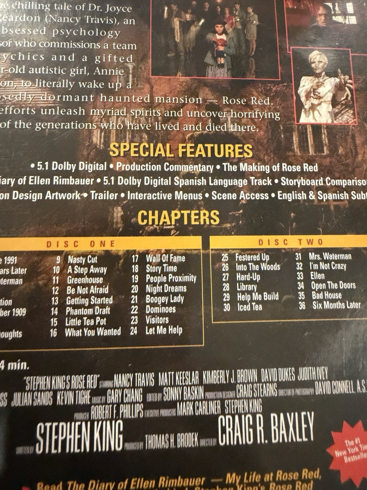 Stephen King's Rose Red (2 Disc Deluxe Edition) DVD 2002 Nancy Travis VGC