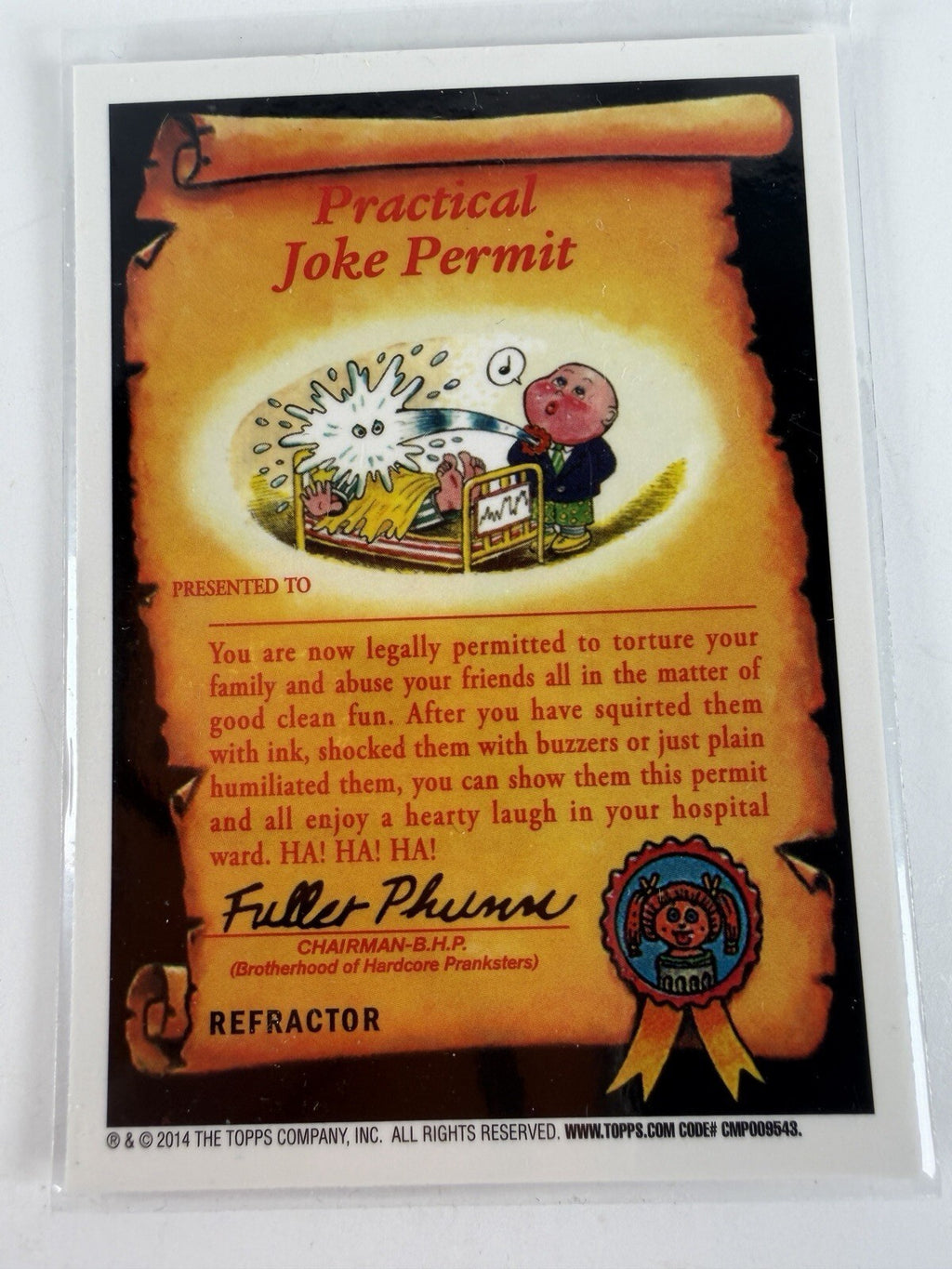 Garbage Pail Kids REFRACTOR 2014 CHROME SERIES 2 Michelle Muck