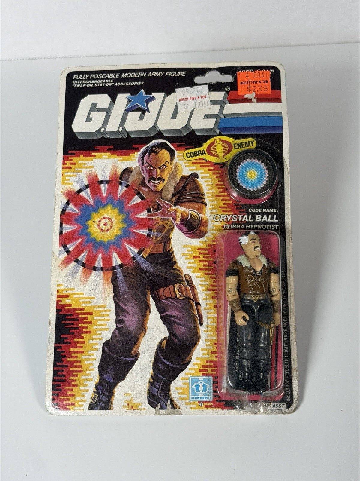 Hasbro G.I. Joe 1987 Crystal Ball Figure Fridge Sticker New On Card