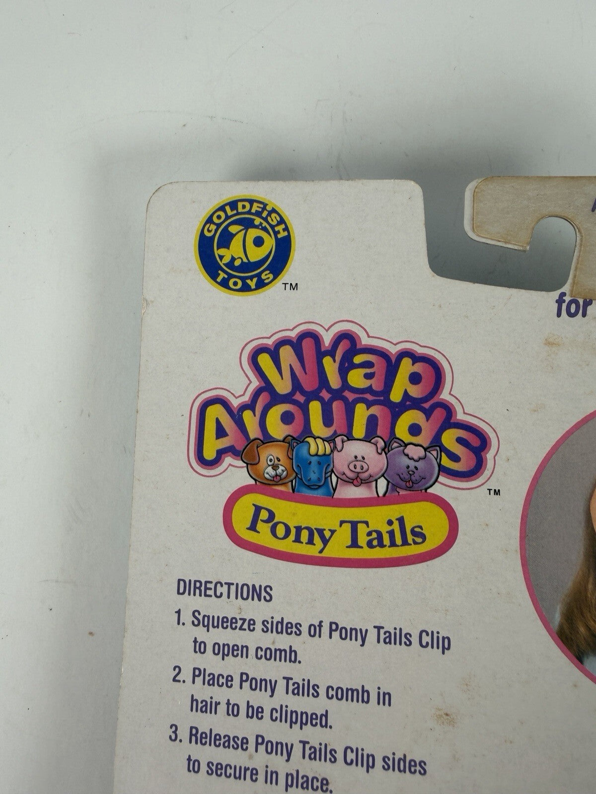 Hair Clips Wrap Around Pony Tails Colored Hair Extensions Vintage 90’s