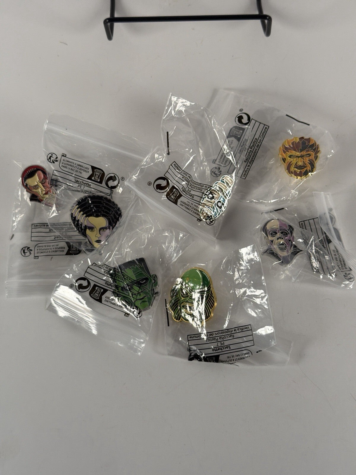 Classic Horror Movie Pin Lot - 7 Horror Enamel Pins - Halloween FiGPiN Vintage